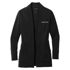 Women's Microterry Cardigan (Black)